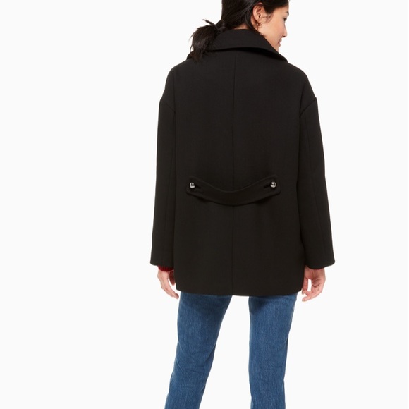 Kate Spade Broome Street Modern Peacoat Jacket Black NJMU9268 Womens sz Large - Picture 3 of 8